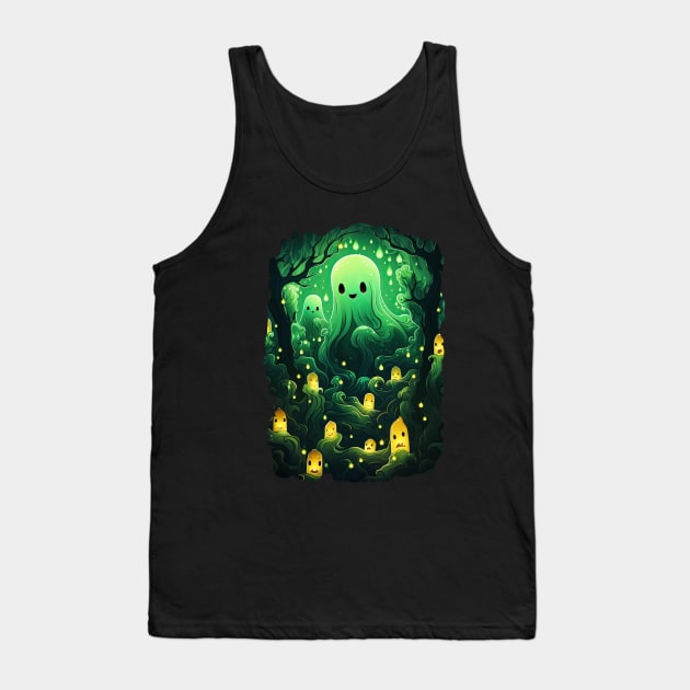 Cute ghosts in forest Tank Top by Wrap Shop